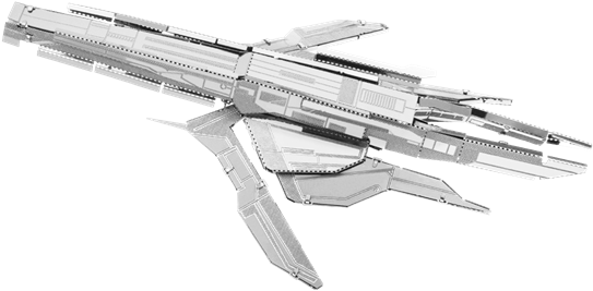 Metal Earth Mass Effect - Metal Earth 3d Laser Cut Model Mass Effect Turian Cruiser (600x286), Png Download