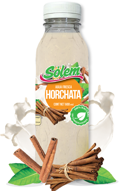 Agua De Horchata - Botellas De Aguas Frescas (504x787), Png Download