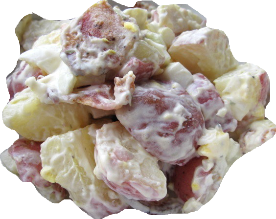 Bacon Creamy Potato Salad - Potato Salad (564x448), Png Download