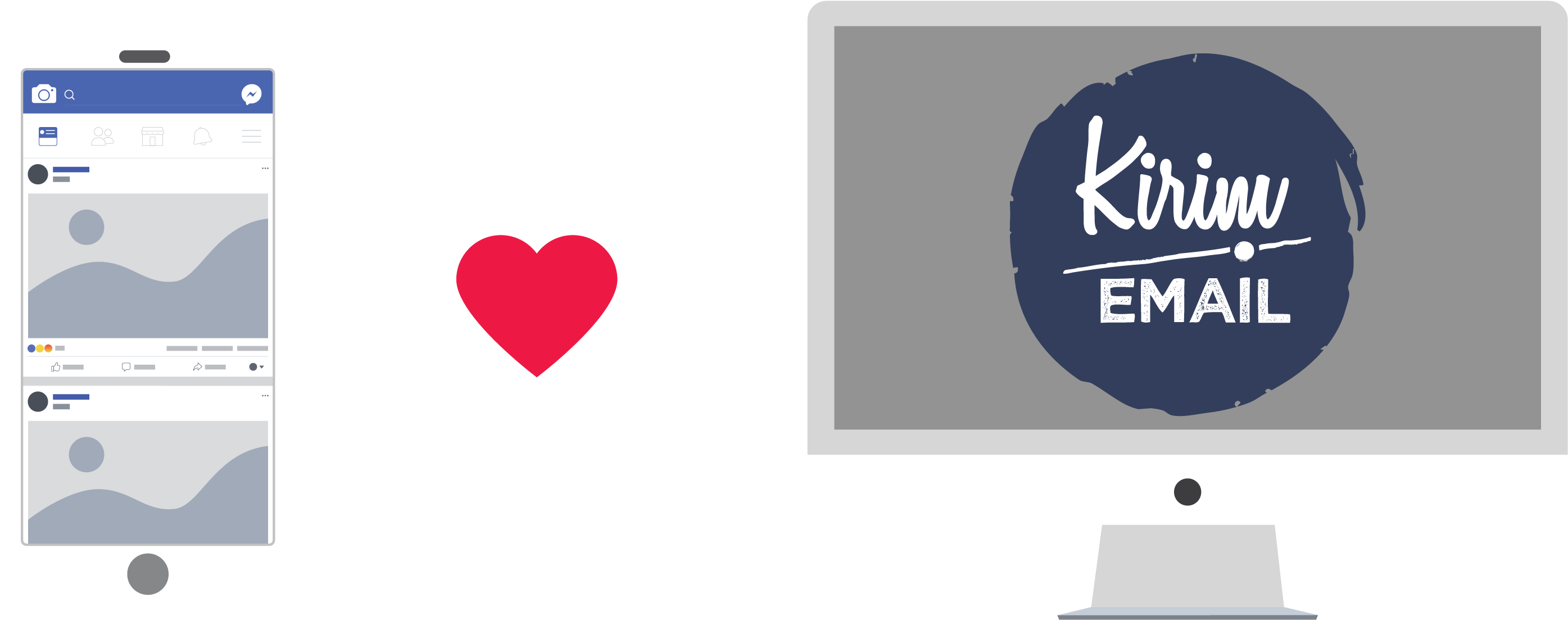 Email The “soulmate” Of Facebook Ads - Tittle (3334x1290), Png Download