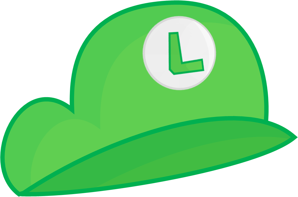 Luigi Hatnn - Bfdi Luigi Hat (1027x677), Png Download