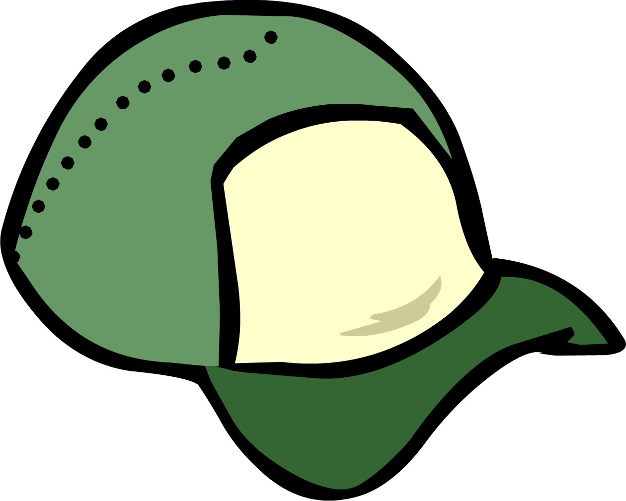 Green Ball Cap Clothing Icon Id 405 - Club Penguin Green Cap (1260x1009), Png Download