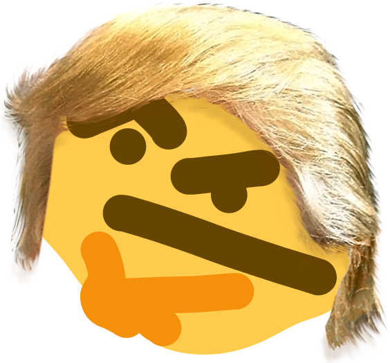 Trump Think, Trump Thonk - Thonk Png Transparent (564x524), Png Download
