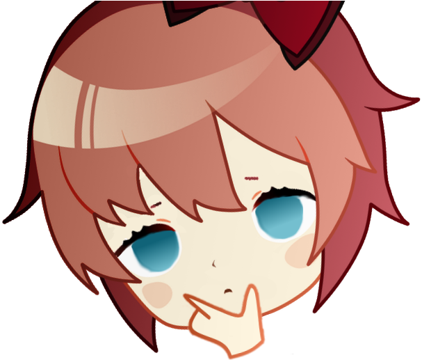Hi, I'm A Bot For Linking Direct Images Of Albums With - Ddlc Sayori Chibi Hanging (736x534), Png Download