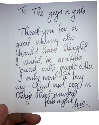 Breakingbreadnote - Handwriting (800x450), Png Download