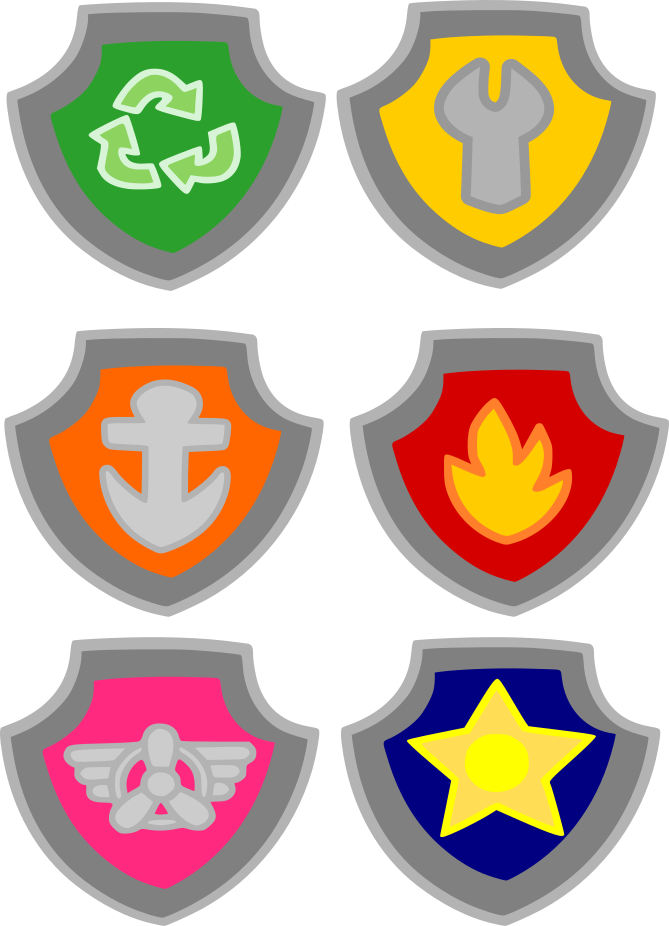 Crafting With Meek - Paw Patrol Badges (669x926), Png Download