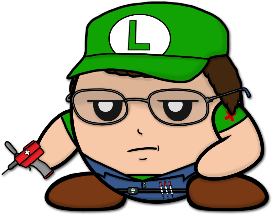 Evan Is Dressed As Luigi Because He Simply Is Luigi - Cartoon (900x900), Png Download