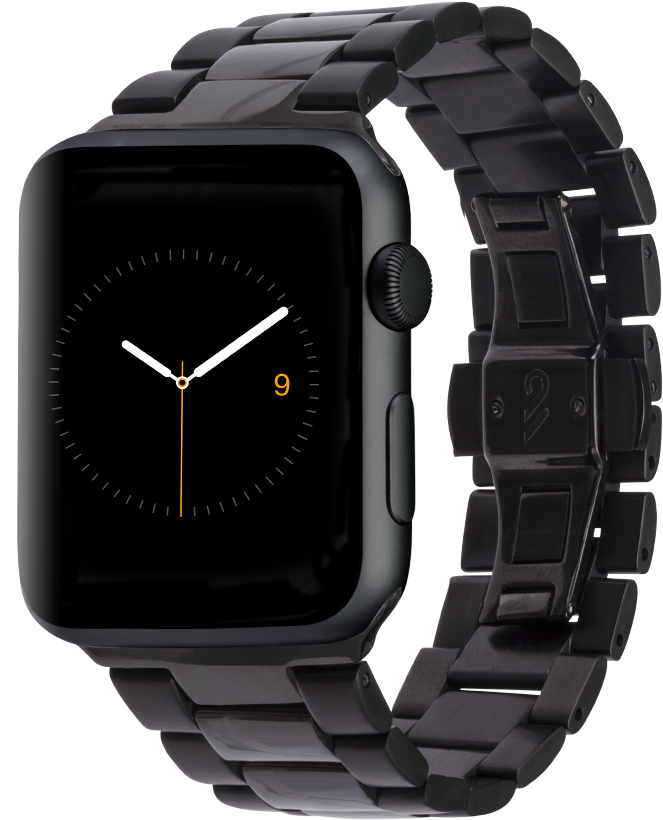 Matte And Shiny Black Watchband By Case-mate, $60, - Apple Watch Bands For Black Stainless Steel (1024x1024), Png Download