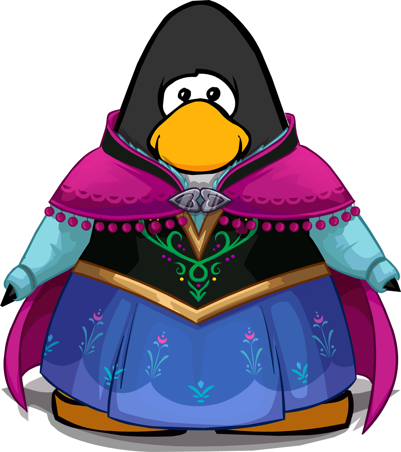 Anna's Traveling Clothes Pc - Club Penguin (1380x1554), Png Download