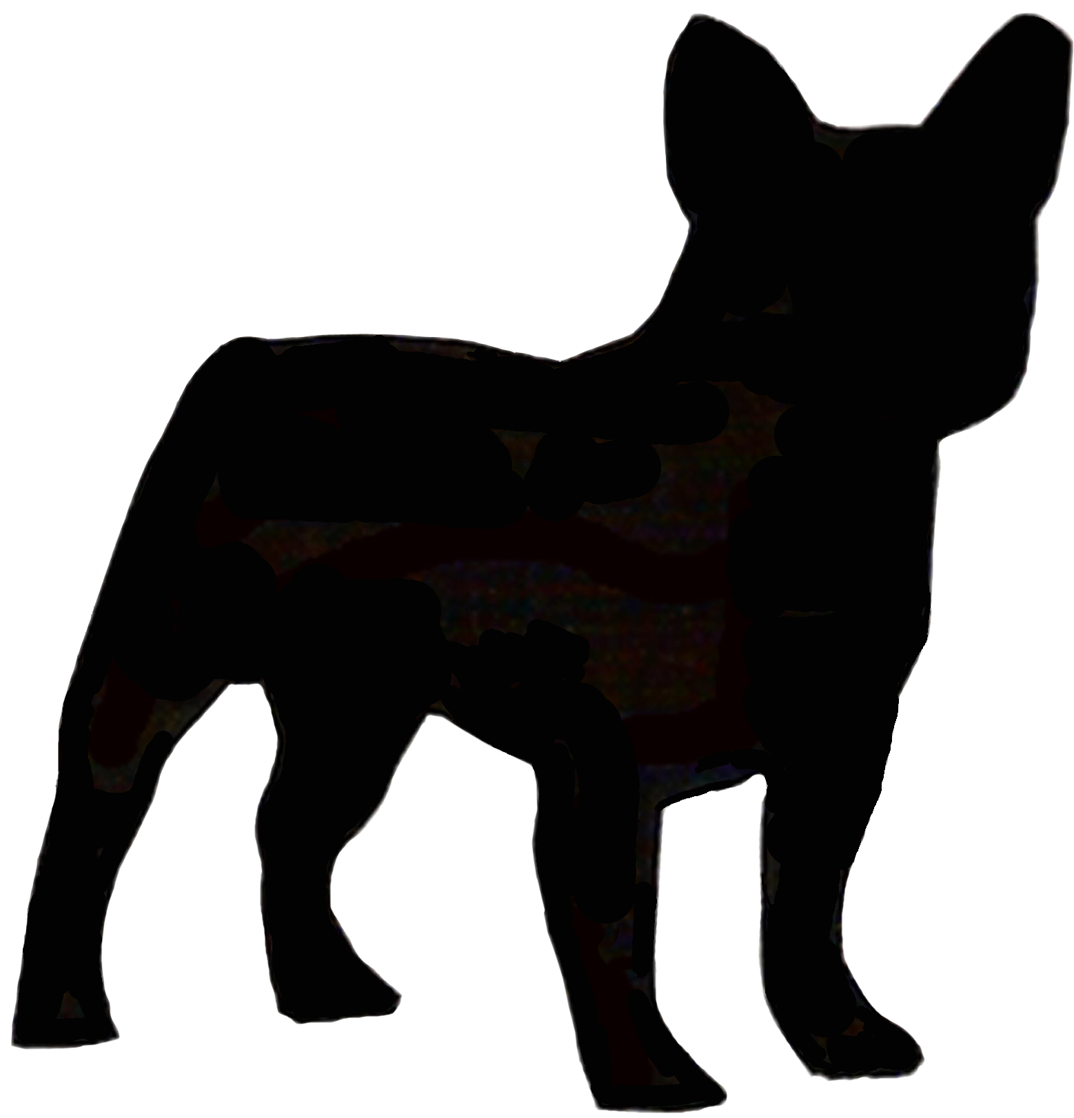 Outline Of French Bulldogs (1800x1795), Png Download