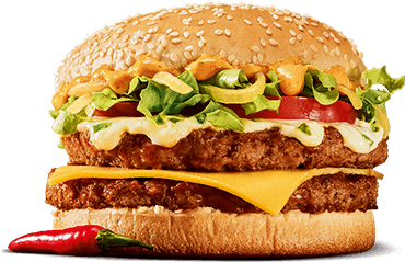 Mcfeast® Spicy - Whopper Jr With Cheese (380x380), Png Download