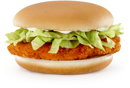 Hot Mcdonalds Spicy Chicken Mcchicken Spicy Image N - Spicy Chicken Sandwich Mcdonalds (443x506), Png Download