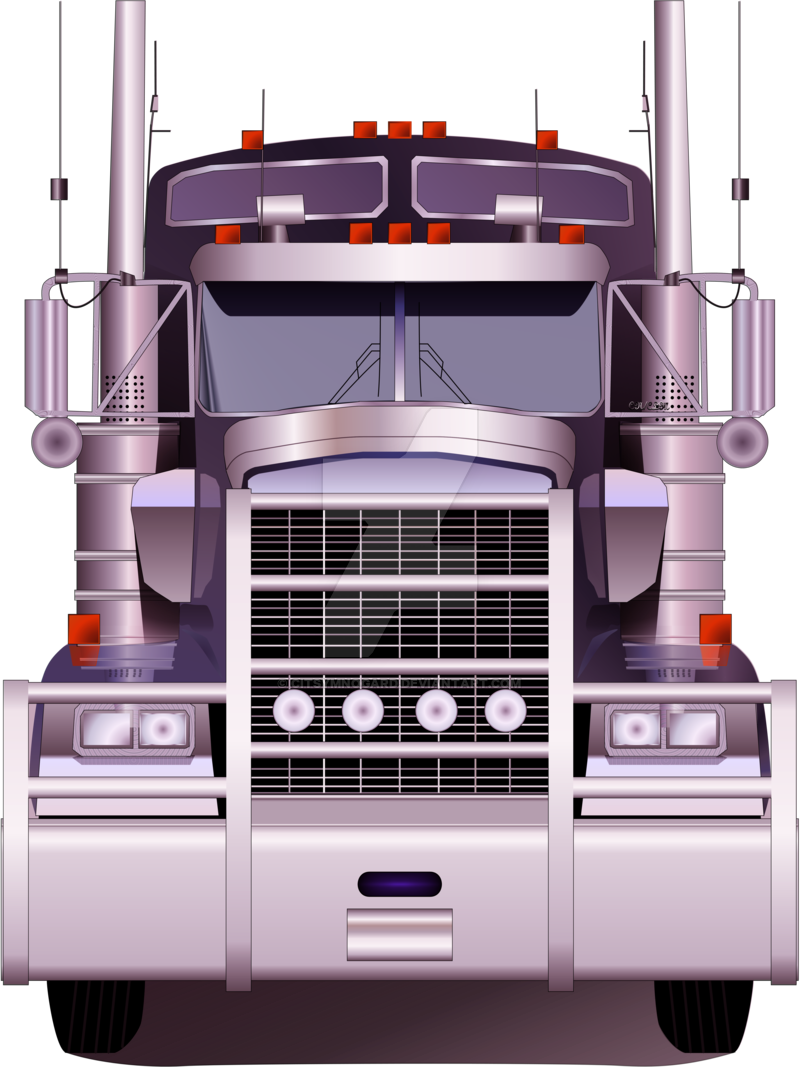 Vector Truck 18 Wheeler - 18 Wheeler Truck Front Png (800x1067), Png Download