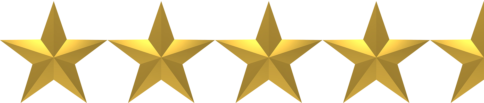 Iiii Clipart Star - Five Star Clip Art (1877x400), Png Download
