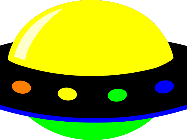 Psychedelic Clipart Alien Spaceship - Clip Art Space Ship (640x480), Png Download