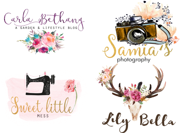 Design A Unique Water Color Logo - Rosa Blumenaquarell-moderne Brautbrunch-karte Karte (680x510), Png Download