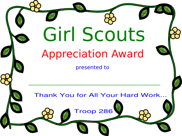 How To Set Use Girl Scout Appreciation Clipart (600x448), Png Download