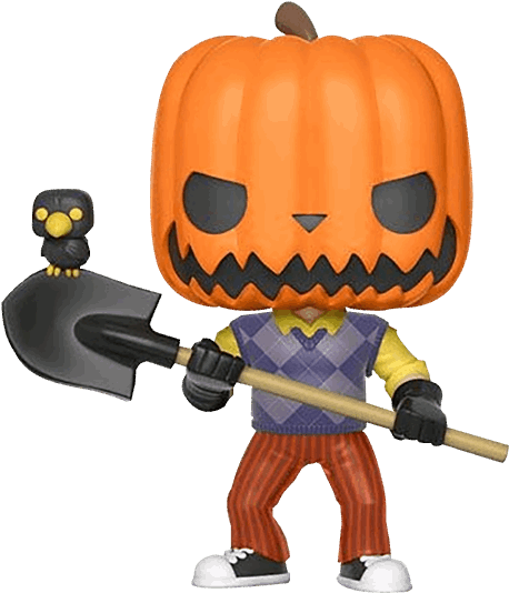 The Neighbor Pumpkin Head Glow In The Dark Pop Vinyl - Funko Pop Neighbor Pumpkinhead (600x600), Png Download