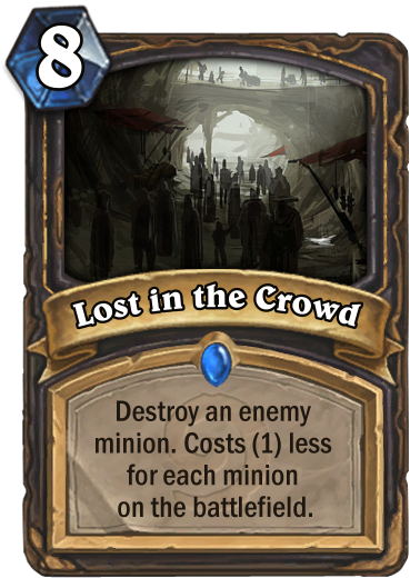 Lost In The Crowd - Give All Minions In Your Hand And Deck 1 1 (400x543), Png Download