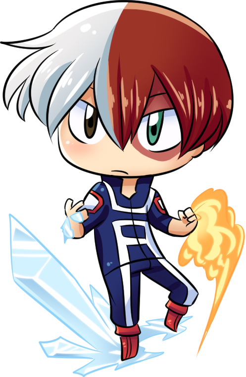 Chibi Shouta Todoroki I Haven't Watched Much Of My - My Hero Academia Chibi (497x763), Png Download