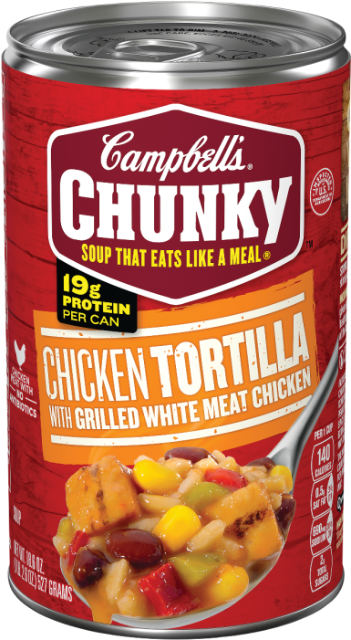 Chicken Tortilla Soup With Grilled White Meat Chicken - Campbell's Chunky Chicken Noodle Soup (700x700), Png Download
