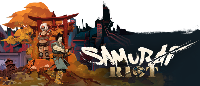 Samurai Riot Is A 2d Solo Or Coop Beat'em Up /arcade - Illustration (695x300), Png Download