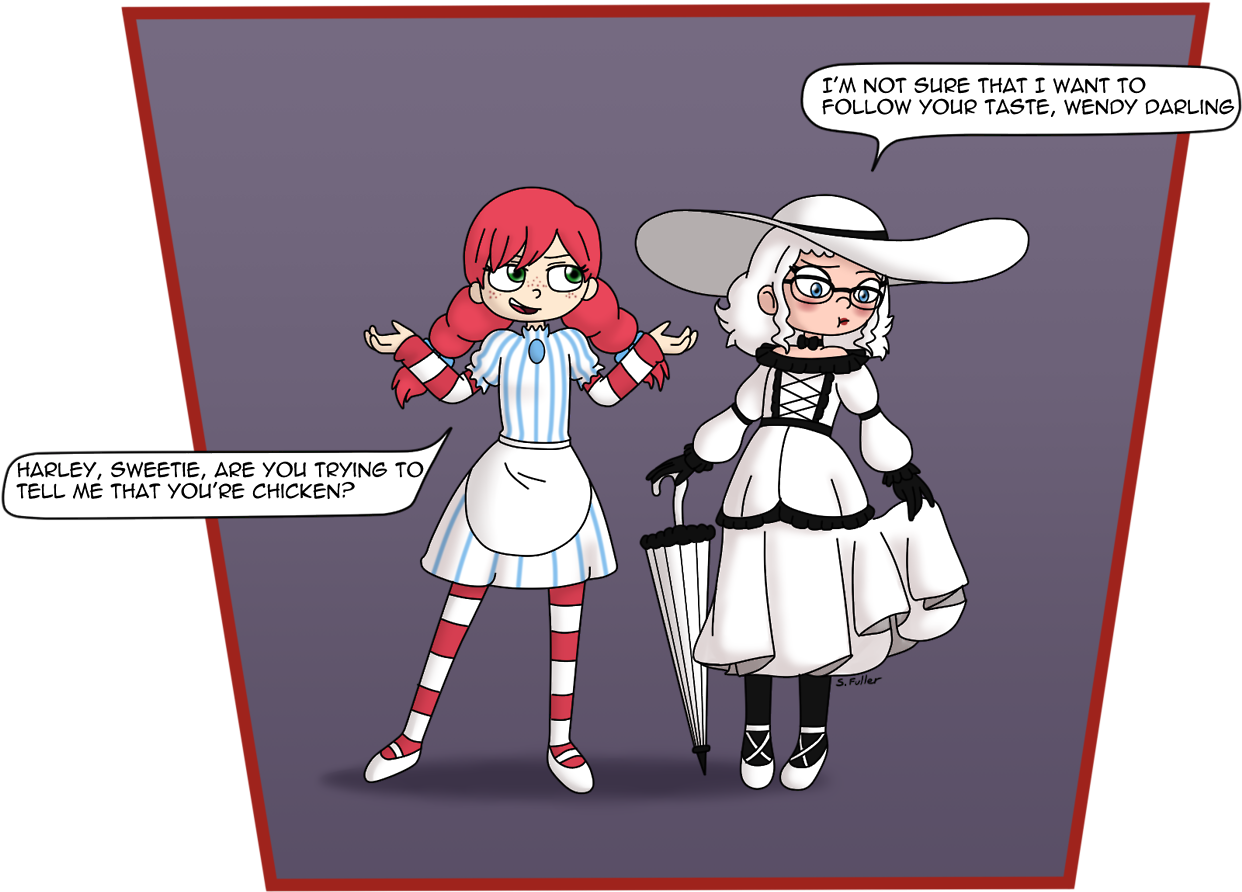 And Then Colonel Harland Sanders Became Lady Harlow - Usaritsu Wendy (1280x1044), Png Download
