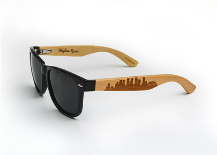 Skyline Specs Los Angeles California Cali Ca La Wayfarer - Ray-ban Original Wayfarer Classic (440x451), Png Download
