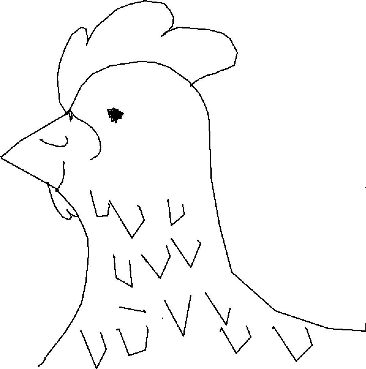 Chikcen - Sketch (1400x1400), Png Download