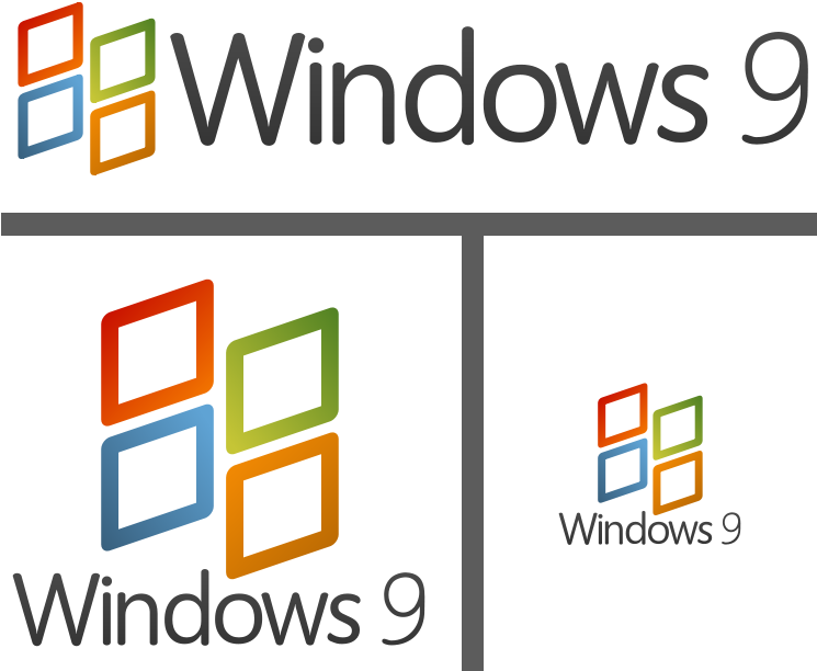 Windows 9 Logo Idea Fanart By Kevboard-d4hp2m5 - Windows 10 1803 Enterprise (744x650), Png Download