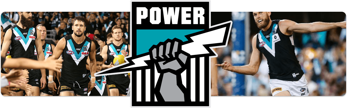 Port Adelaide Power - Port Adelaide Football Club Song The Power (1180x368), Png Download