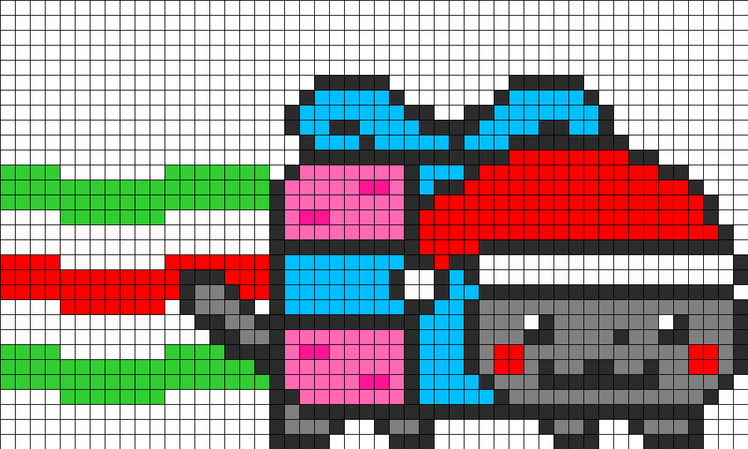 Christmas Nyan Cat Perler Bead Pattern / Bead Sprite - Christmas Nyan Cat Pixel Art (1050x630), Png Download