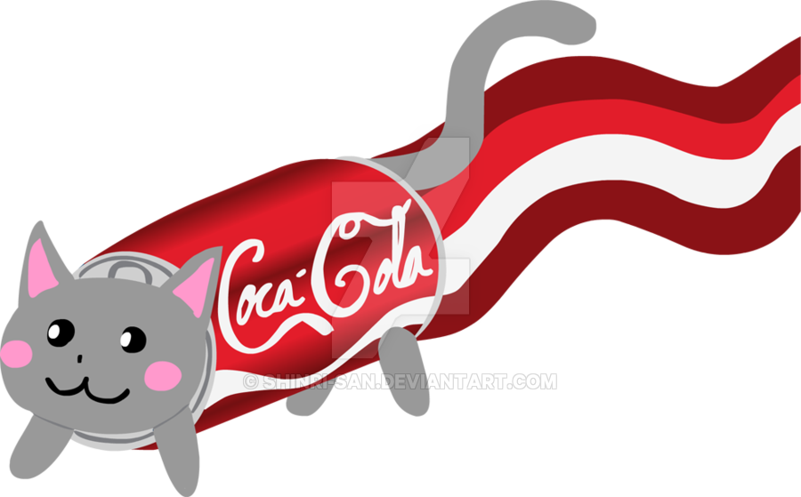 Coca Cola Nyan Cat By Shinri San-d41fyv5 - Coca Cola Fan Art (900x559), Png Download