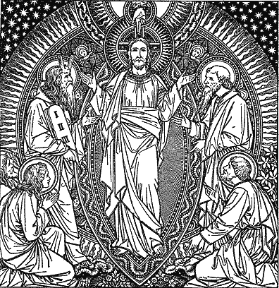 August - Transfiguration Of Jesus (396x408), Png Download