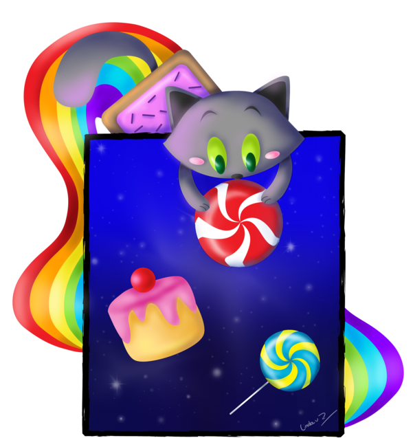 Nyan Cat 65 - Nyan Cat (600x674), Png Download