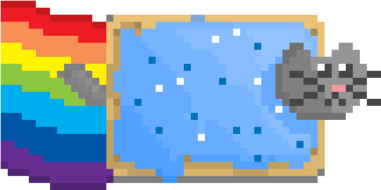 I Was Requested To Draw The Nyan Cat In A Slightly - Visual Arts (600x450), Png Download