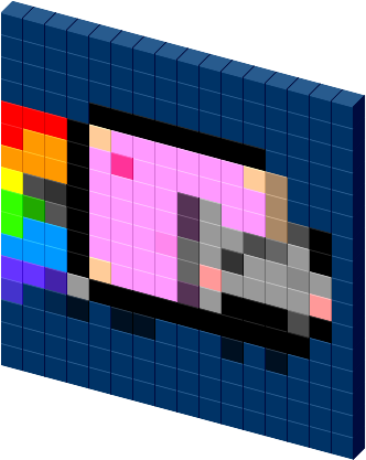 View Favicon On T-shirt - Favicon Nyan Cat Gif (340x431), Png Download