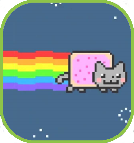 Jade Is 9 Years Old And A 5th Grader In The Usa - Moving Nyan Cat (468x500), Png Download