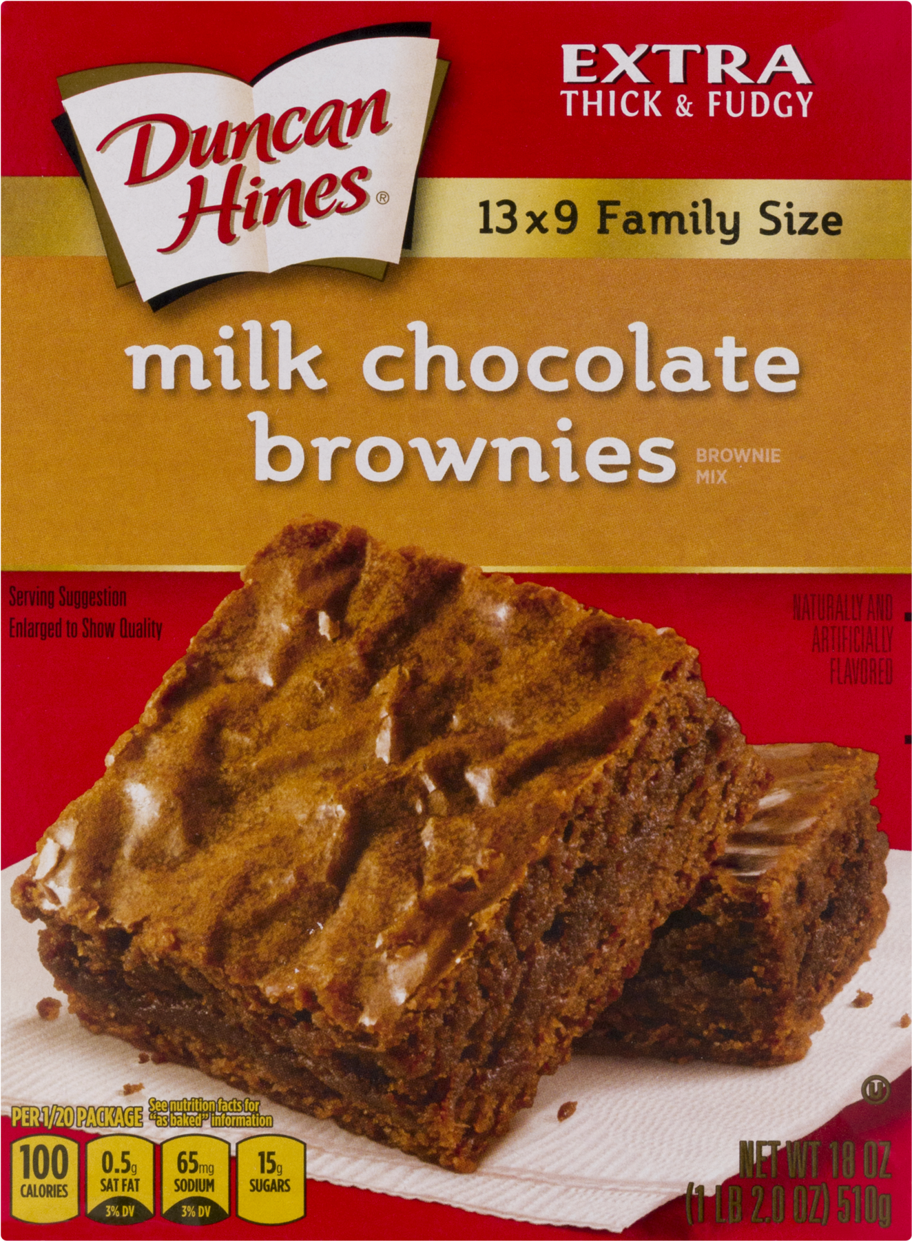 Ducan Hines Milk Chocolate Brownies 13 X 9 Family Size, (1800x1800), Png Download