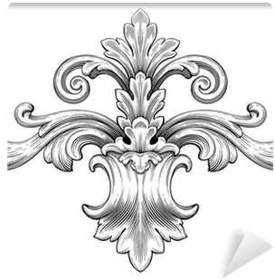 Vintage Baroque Frame Scroll Ornament Vector Self-adhesive - Vintage Baroque Frames Vector (400x400), Png Download