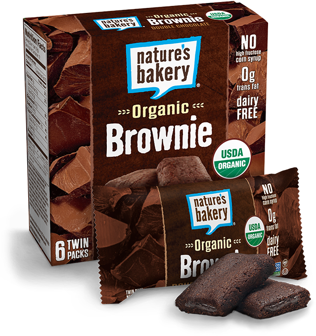 Nature's Bakery Brownie Double Chocolate (650x691), Png Download