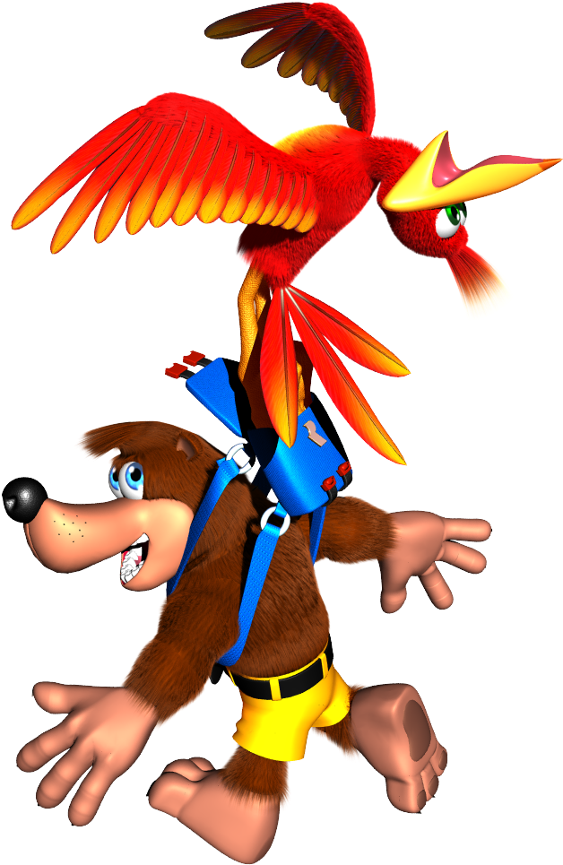 Banjokazooietooie6 - Banjo Kazooie Back (692x1017), Png Download