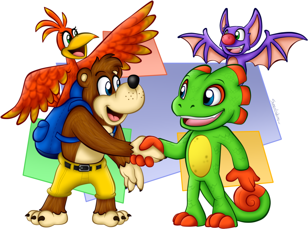 Akitu Banjo Tooie Yooka Laylee Banjo Kazooie - Banjo Kazooie Yooka Laylee (1024x808), Png Download