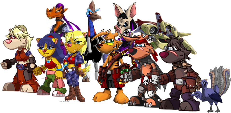 Ty The Tasmanian Tiger Characters By Bandidude Ty The - Ty The Tasmanian Tiger Shazza (1024x482), Png Download