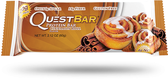 Quest Bar Cinnamon Roll - Quest Nutrition Quest Bar – Cinnamon Roll - 1 Bar (600x600), Png Download