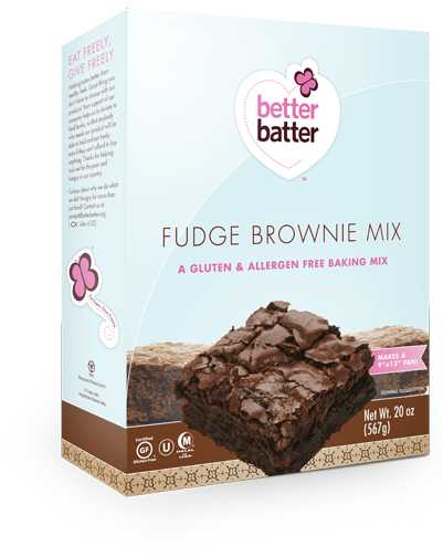 Gluten Free Fudge Brownie Mix - Better Batter Fudge Brownie Mix Gluten Free -- 20 Oz (434x524), Png Download