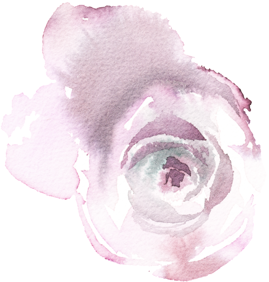 Hand Painted Vintage Purple Flower Png Transparent - Flower (1024x1024), Png Download