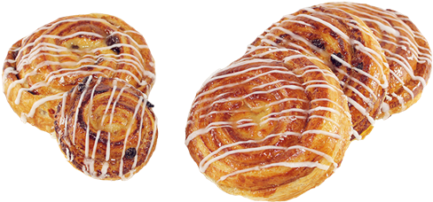 Sweet Cinnamon Infused Roll Bursting With Raisins - Viennoiserie (500x350), Png Download