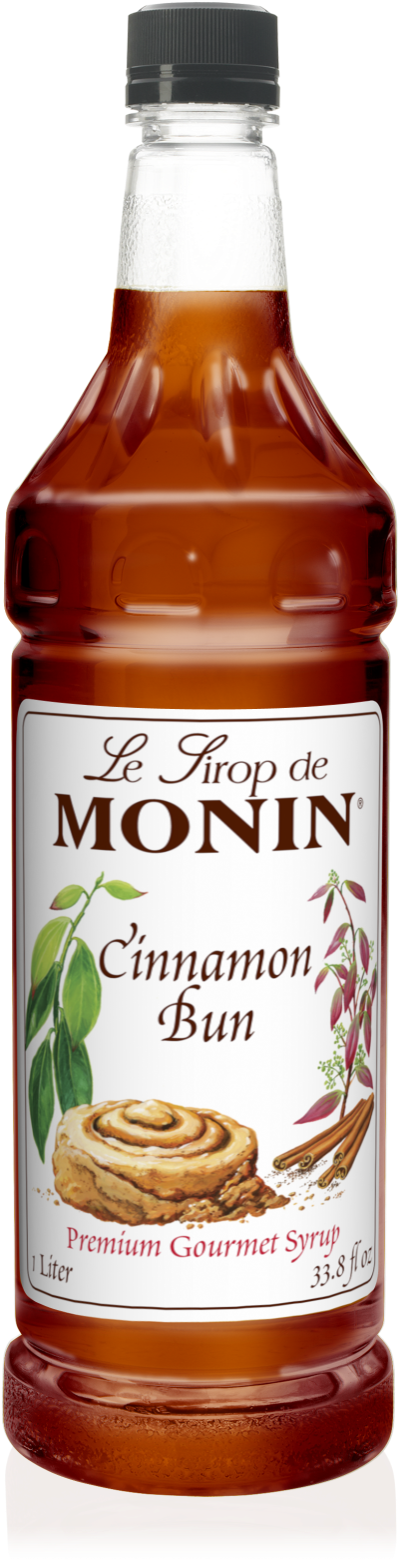 1l Cinnamon Bun Syrup - Monin Vanilla Syrup 1l (784x1568), Png Download