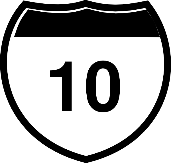 Interstate 5 Logo Black And White (600x573), Png Download